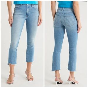 ​MOTHER The Insider Crop Step Fray Jeans 26 Light Wash VINTAGE Look EUC